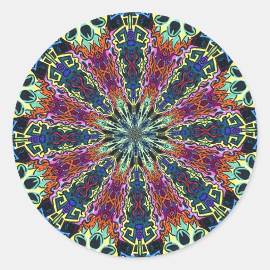 万華鏡のように千変万化するパターンシール ラウンドシール (正面)