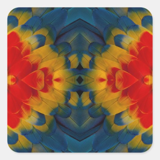 万華鏡のように千変万化するパターンスカーレットマコーデザイン スクエアシール (正面)