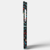 万華鏡のように千変万化するパターンスタイル古い金属クロムブルーグリーン Case-Mate iPhoneケース (裏面 / 左)