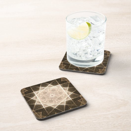 万華鏡のように千変万化するパターンスターと金ゴールド コースター (右側)