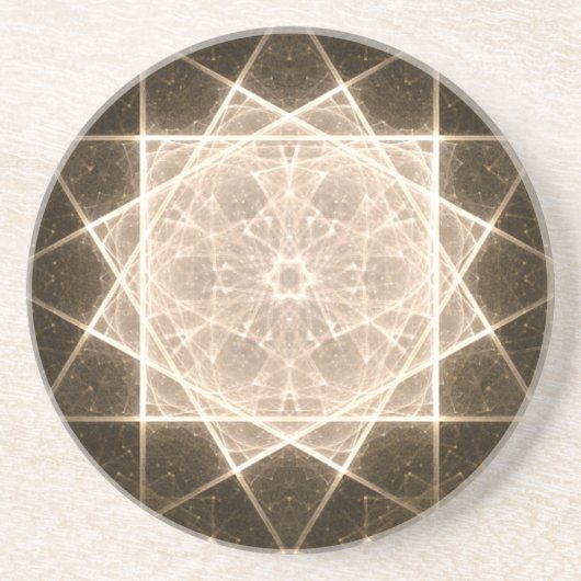 万華鏡のように千変万化するパターンスターと金ゴールド コースター (正面)