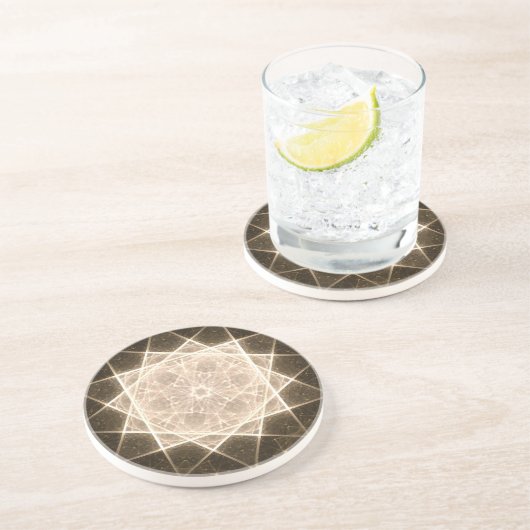 万華鏡のように千変万化するパターンスターと金ゴールド コースター (側面)