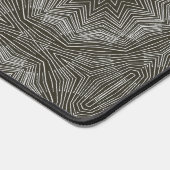 万華鏡のように千変万化するパターンスターズブラックアンドホワイトデスクマット デスクマット (コーナー)