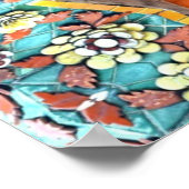 万華鏡のように千変万化するパターンセラミック：抽象芸術面のテクスチャ ポスター (角)