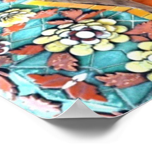 万華鏡のように千変万化するパターンセラミック：抽象芸術面のテクスチャ ポスター (角)