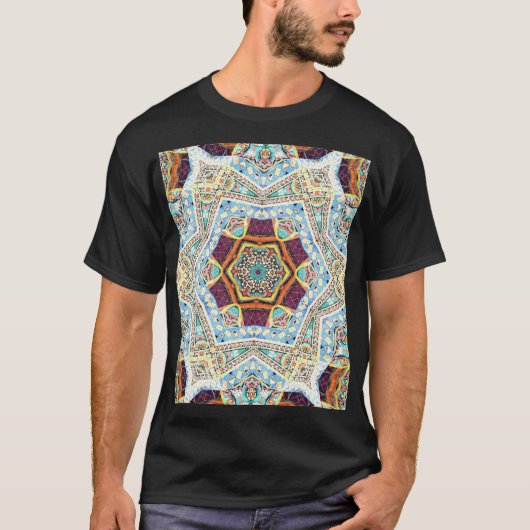 万華鏡のように千変万化するパターンセラミック:抽象芸術面のテクスチャ Tシャツ (正面)