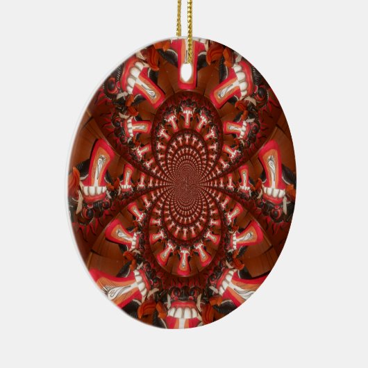万華鏡のように千変万化するパターンタングアートプリント/グラフィック セラミックオーナメント (右)