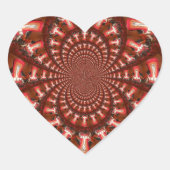 万華鏡のように千変万化するパターンタングアートプリント/グラフィック ハートシール (正面)