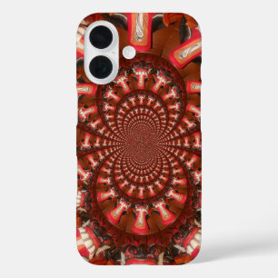 万華鏡のように千変万化するパターンタングアートプリント/グラフィック iPhone 16ケース