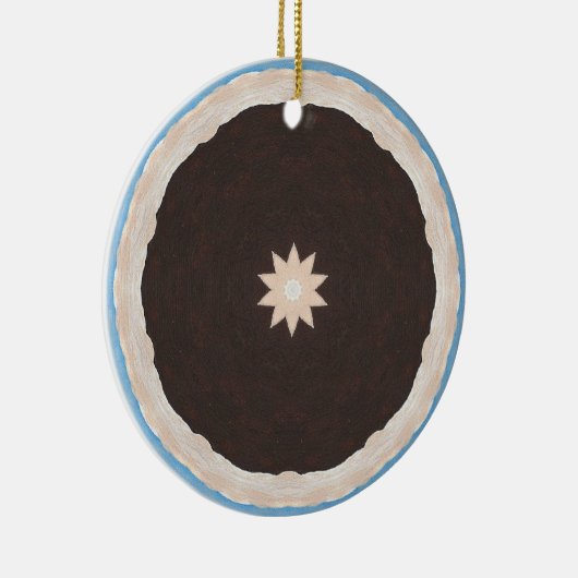 万華鏡のように千変万化するパターンチョコレートパイオーナメント セラミックオーナメント (右)