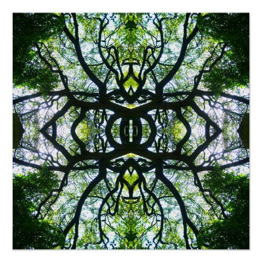 万華鏡のように千変万化するパターンツリー ポスター (正面)