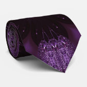 万華鏡のように千変万化するパターンデザインシックエレガントシャイニーパープル ネクタイ (ロール)