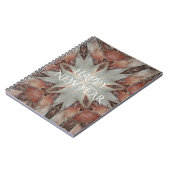 万華鏡のように千変万化するパターンデザインスターオブパームツリートランク ノートブック (左側)