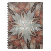 万華鏡のように千変万化するパターンデザインスターオブパームツリートランク ノートブック (正面)