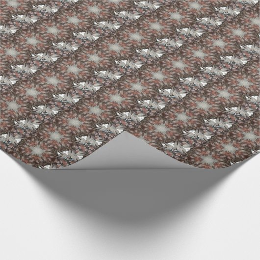 万華鏡のように千変万化するパターンデザインスターオブパームツリートランク ラッピングペーパー (角)