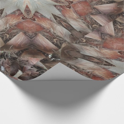 万華鏡のように千変万化するパターンデザインスターオブパームツリートランク ラッピングペーパー (角)