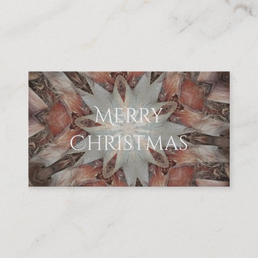 万華鏡のように千変万化するパターンデザインスターオブパームツリートランク 名刺 (正面)