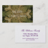 万華鏡のように千変万化するパターンデザインスターズfromパンパスグラスグリーン 名刺 (正面/裏面)