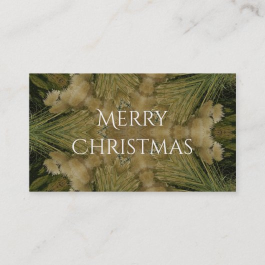 万華鏡のように千変万化するパターンデザインスターズfromパンパスグラスグリーン 名刺 (正面)