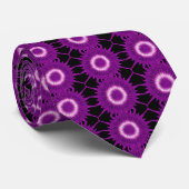 万華鏡のように千変万化するパターンデザインパープルピンクアート ネクタイ (ロール)