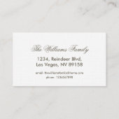 万華鏡のように千変万化するパターンデザインフラワーソフトホワイト 名刺 (裏面)