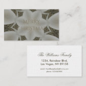 万華鏡のように千変万化するパターンデザインフラワーソフトホワイト 名刺 (正面/裏面)