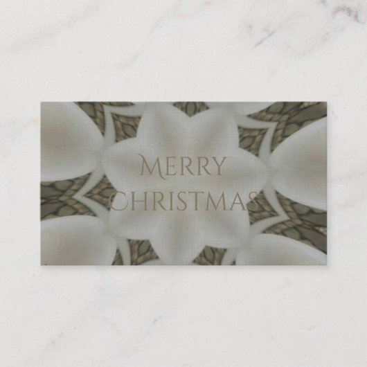 万華鏡のように千変万化するパターンデザインフラワーソフトホワイト 名刺 (正面)