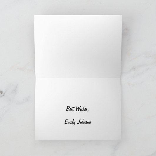 万華鏡のように千変万化するパターンデザインブライトイエロースター シーズンカード (内部)