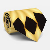 万華鏡のように千変万化するパターンデザインブライトイエロースター ネクタイ (ロール)