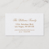 万華鏡のように千変万化するパターンデザインライトブラウン素朴フローラ 名刺 (裏面)