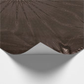 万華鏡のように千変万化するパターンデザイン素朴ブラウン ラッピングペーパー (角)