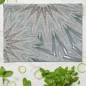 万華鏡のように千変万化するパターンデザイン素朴ライトグレーカラー キッチンタオル (折り畳み)