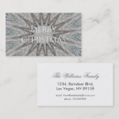 万華鏡のように千変万化するパターンデザイン素朴ライトグレーカラー 名刺 (正面/裏面)