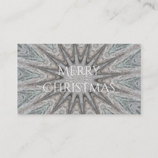 万華鏡のように千変万化するパターンデザイン素朴ライトグレーカラー 名刺 (正面)