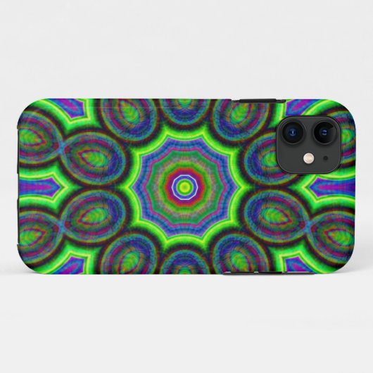 万華鏡のように千変万化するパターンデジタルアートパターン6 Case-Mate iPhoneケース (裏面(横))