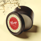 万華鏡のように千変万化するパターンドット抽象芸術円キャンドルラベル ラウンドシール