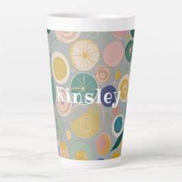 万華鏡のように千変万化するパターンドパーソナライズされたーム カフェラテマグ