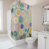 万華鏡のように千変万化するパターンドパーソナライズされたーム シャワーカーテン (インサイチュ)