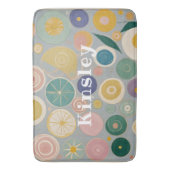 万華鏡のように千変万化するパターンドパーソナライズされたーム バスマット (正面縦)