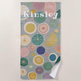 万華鏡のように千変万化するパターンドパーソナライズされたーム ビーチタオル