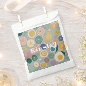 万華鏡のように千変万化するパターンドパーソナライズされたーム フェイバーバッグ (クリップ留めされた状態)