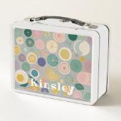 万華鏡のように千変万化するパターンドパーソナライズされたーム メタルランチボックス (裏面)