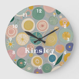 万華鏡のように千変万化するパターンドパーソナライズされたーム ラージ壁時計