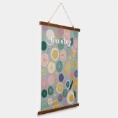 万華鏡のように千変万化するパターンドパーソナライズされたーム 吊り下げ型タペストリー (傾斜あり)