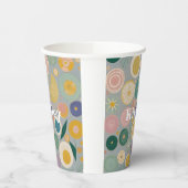 万華鏡のように千変万化するパターンドパーソナライズされたーム 紙コップ (左)