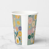 万華鏡のように千変万化するパターンドパーソナライズされたーム 紙コップ (右)