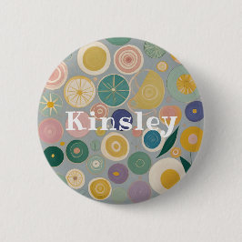 万華鏡のように千変万化するパターンドパーソナライズされたーム 缶バッジ