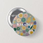 万華鏡のように千変万化するパターンドパーソナライズされたーム 缶バッジ (正面&裏面)