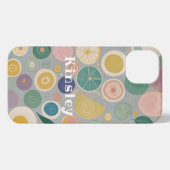 万華鏡のように千変万化するパターンドパーソナライズされたーム iPhoneケース (裏面横)