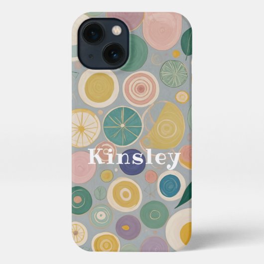 万華鏡のように千変万化するパターンドパーソナライズされたーム iPhoneケース (裏面)